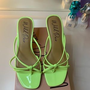 Y2K green heels
